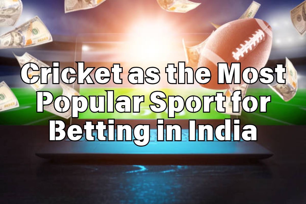 A vibrant cricket match scene, highlighting its status as India's most popular sport for betting and fan engagement.